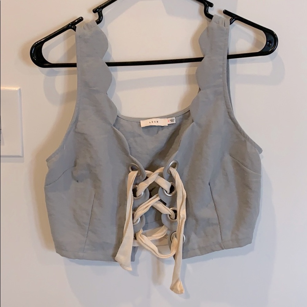Sage crop top